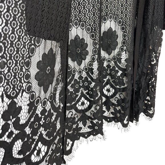 SIREN LILY Black Sheer Coverup Duster Cardigan Women's 1X Whimsigoth Witchy - Picture 3 of 9